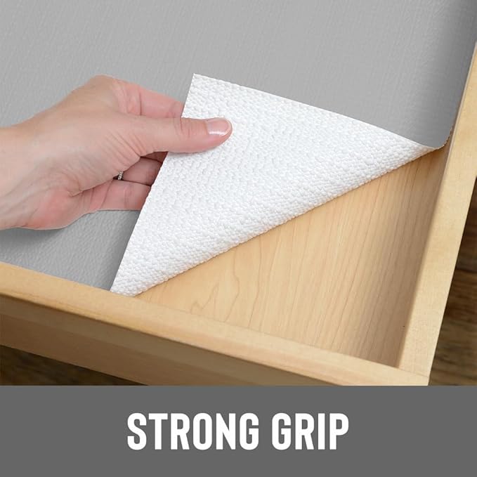 Con-Tact Brand Grip Prints Non-Adhesive Non-Slip Counter Top, Drawer/Shelf Liner, 12" x 20' (Cool Gray)