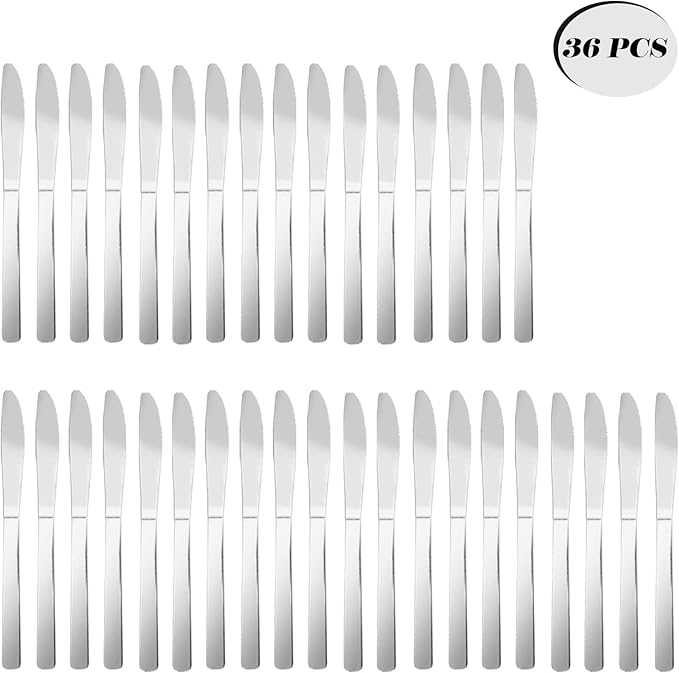 36 PCS Dinner Knifes Set - Windsor Stainless Steel Table Knives 8.7 Inch with Dishwasher Safe Butter Knives,Metal Butter Knofe,Dinner Knife Silverware for Home,Kitchen or Restaurant