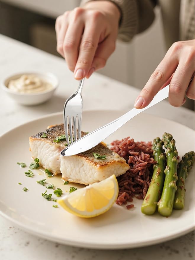 WDF 100 Piece Silver Plastic Forks - 7.4inch Silver Forks Disposable - Plastic Silverware for Dessert Cake - Heavy Duty Plastic Cutlery for Christmas Party or Daily Using