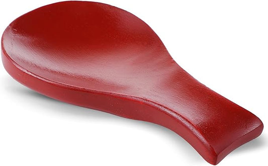 Patelai Acacia Wood Spoon Rest for Stove Top Bamboo Holder for Spatula Rest for Kitchen, Counter Spoon Holder for Countertop, Modern and Rustic for Farmhouse as Dining Table Decoration (Mahogany)