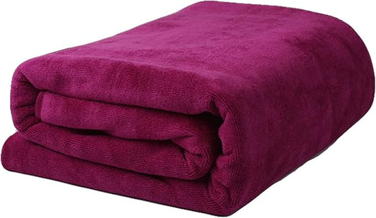 MYLSMPLE Luxury Microfiber Extra Large Bath Towels Beach Bath Sheets Fast Drying Towels Soft Absorbent Towels (36 Inch X 72 Inch) (Berry, 36 Inch X 72 Inch)