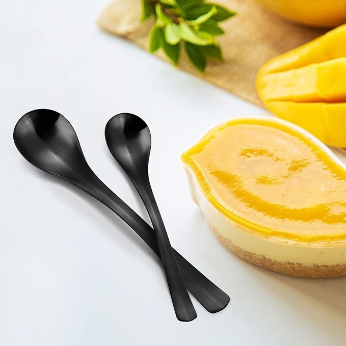 Black Silverware Set, Bysta 40-Piece Flatware Set, Stainless Steel Utensils Service for 8, Tableware Cutlery Set for Home and Restaurant, Include Knife/Fork/Spoon, Satin Finish, Dishwasher Safe