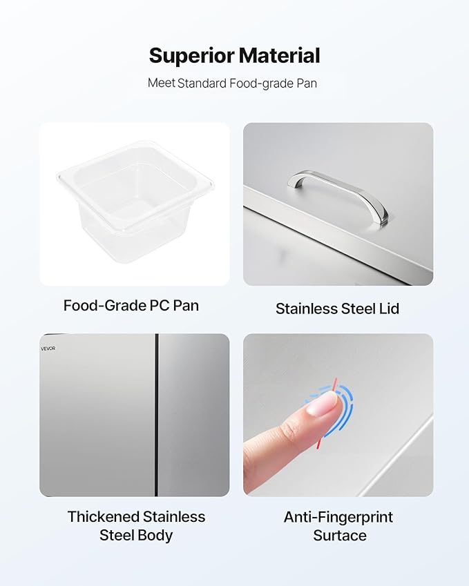 VEVOR 72"W Commercial Refrigerator, 18.7 Cu. Ft Sandwich Prep Refrigerated Table, Mega Top Food Prep Fridge with 18 Pans and Cutting Board, Stainless Steel Salad Prep Cooler for Restaurant, Food Truck