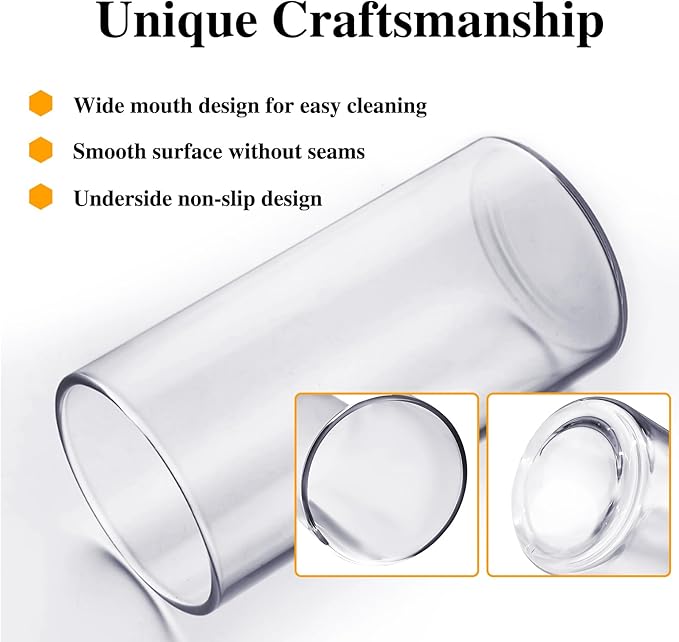 Everyday Drinking Glasses Set of 4, 20 oz Lightweight Thin Highball Glasses,Clear Lead-Free Tall Glass Cups For Water,Juice,Mojito,Mixed Drinks,Iced Coffee,Ice Tea,Kitchen Cocktails Glass