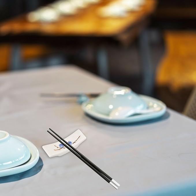 8Pcs Japanese Chopstick Holder Classic Ceramic Chopsticks Stand Rest Table Tableware Decoration Brackets for Spoons Cutlery Forks Paint Brushes