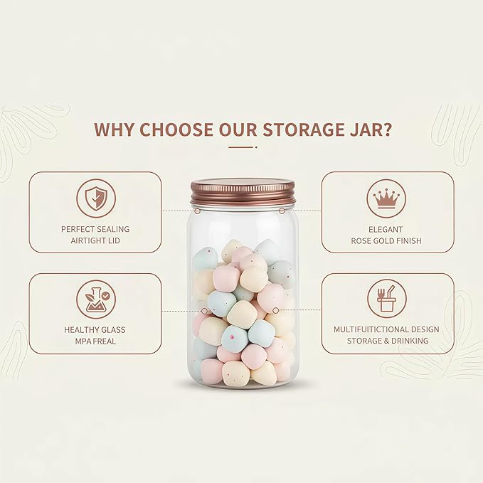 16oz Glass Cups with Lids and Straws - 4Pcs Drinking Glasses Set for Coffee Bar Accessories,Iced Coffee Cups with Lids,Matcha Cup Glass Tumbler Reusable for Gifts