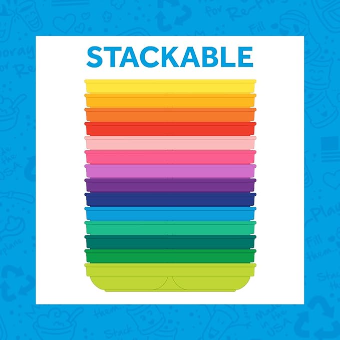 Re-play 3x3 Divided Toddler Plates and Utensils Set - Toddler Forks and Spoons Set - Dishwasher and Microwave Safe - Made in USA - Aqua Asst