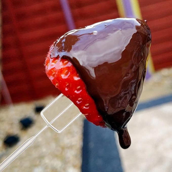 Amosfun Chocolate Fork Set 6 Pcs Stainless Steel Fondue Forks for Chocolate Dipping Candy Making Dessert Decoration Tools