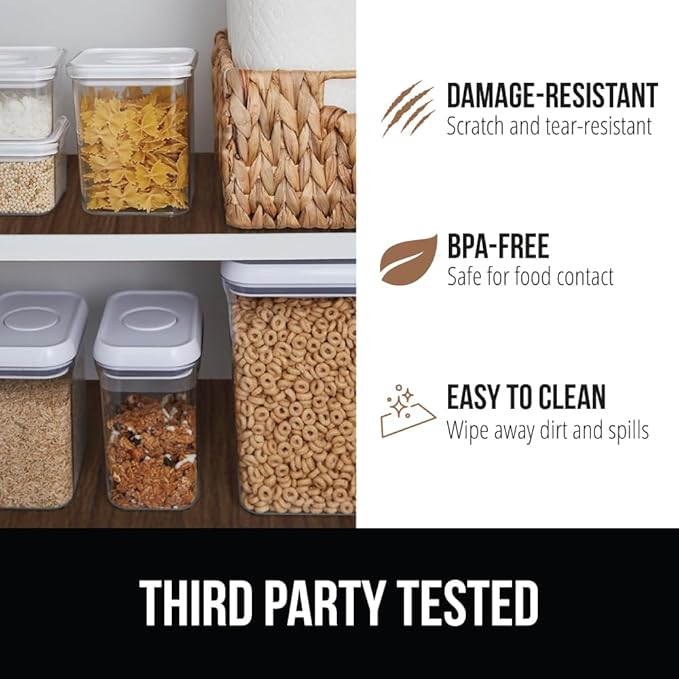 GORILLA GRIP DripGuard Shelf Liner, Non Adhesive Drawer and Kitchen Cabinet Protector, Slip Resistant BPA Free Smooth Surface Plastic Liners for Cabinets, Bathrooms, Closets, 12x240 Inch, Wood