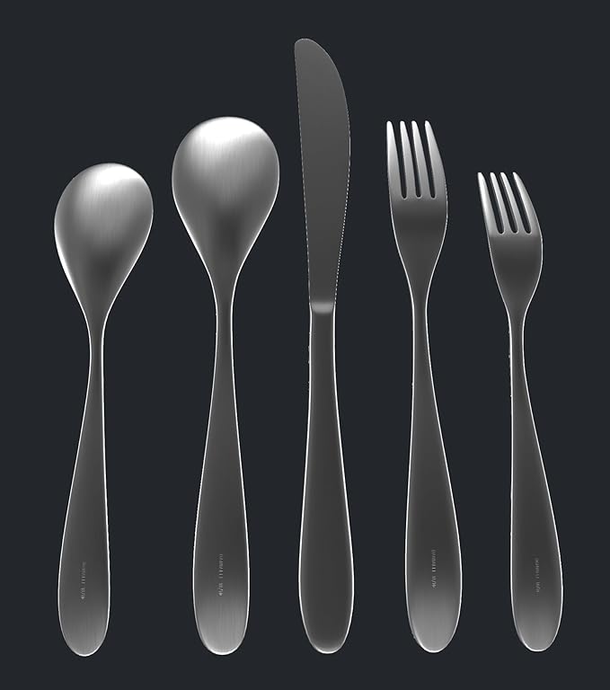 Silverware Set for 12 | 18/10 Stainless Steel Flatware Set | Mirror Finish, Heavy-Duty, Dishwasher Safe, Elegant & Durable, Built to Last (60-Piece, Marettimo)