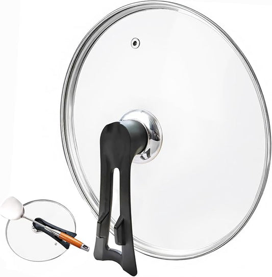 11 inch Glass Lids For Pots, Pans and Skillets,Fit Pot With Inner dia 10.8-11.3 Inches, Available in size 11, 12, 12.5, 13.5 and 14 Inch,Replacement Tempered Clear Glass Lids with Steam Vent