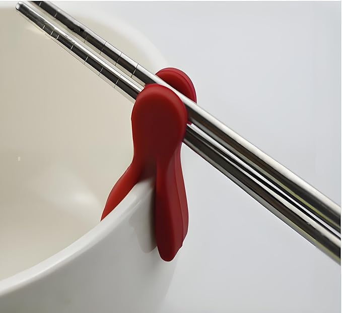 3Pcs Silicone Pot Clip Spoon Rest, Utensil Pot Clip Heat Resistant Kitchen Utensil Holder, Bracket Clips Chopstick Cutlery Rests，for Stove Top Rest Kitchen Spoon Holder