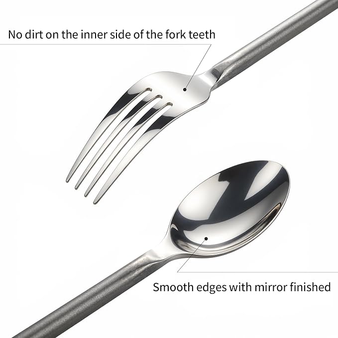 Silverware Set Flatware Set Stainless Steel Cutlery Set Vintage Black Handle Mirror Finished Heavy Duty 20 Pieces Service for 4