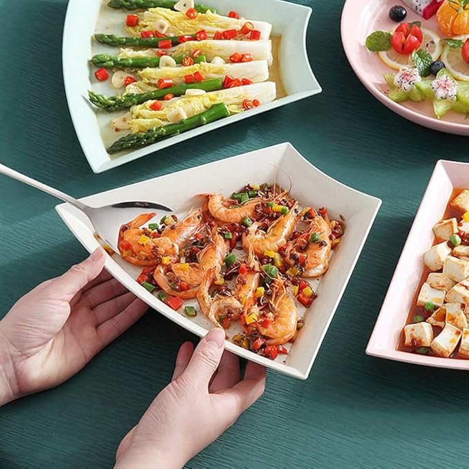 Salad Servers Stainless Steel Salad Serving Set Salad Spoon and Fork Set Kitchen Cooking Utensil Cutlery Gifts Set of 6 (Silver)