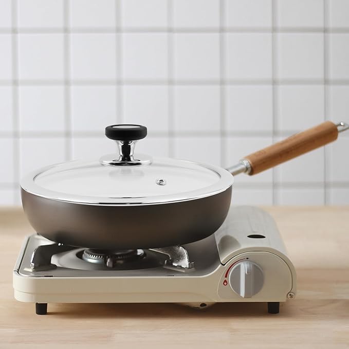 Woogim Cookware 4mm Tempered Glass Lid, Pan Lid 9 Inch with Silicone Handle,Vented Design for Steam Control,Oven & Dishwasher Safe up to 480℉,Universal Glass Covers for Frying Pan Wok Pot Skillet