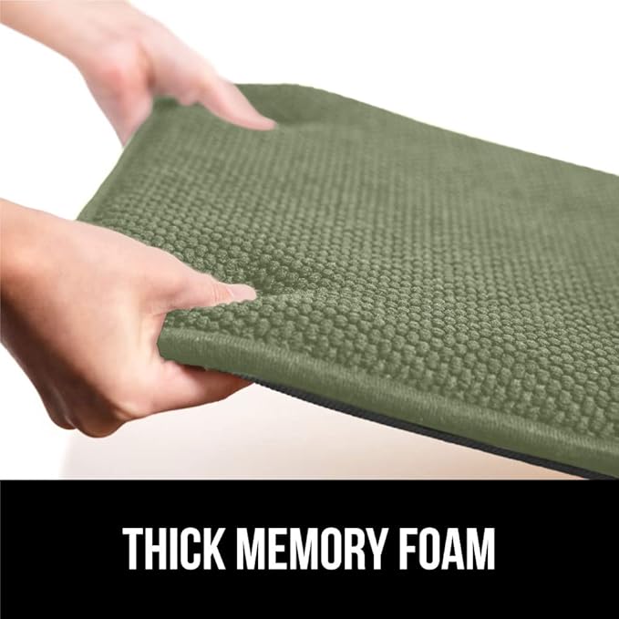 GORILLA GRIP Slip Resistant Chair Cushions, No Ties Required, Set of 8 Memory Foam Pads for Dining Room, Kitchen Table, Office, Rocking Chairs, Plush Seat Cover Cushion Pad, Home Decor, 16x16, Sage