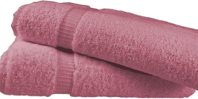 SALBAKOS 100% Turkish Cotton Extra Large Bath Sheet Set of 2 35x70 inch | Heirloom Quality | Hotel & Spa Collection | Soft, Absorbent Oversize Bath Towels | Made in Turkey (Rose, 2 Bath Sheets)