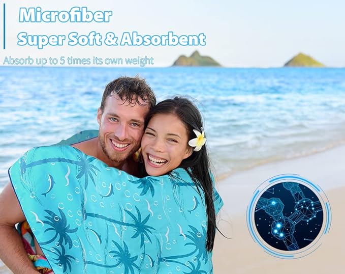 4 Pack Microfiber Oversized Lightweight Beach Towel 71"x32" XL Extra Large Thin Sand Free Towels Travel Swim Pool Yoga Gym Camping for Adults Beach Essentials Accessories Vacation Gift