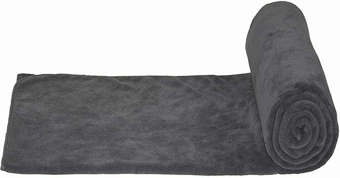 MYLSMPLE Microfiber Luxury Grey Bath Towel Extra Large Bath Sheet Beach Towel (36 Inch X 72 Inch, Grey)