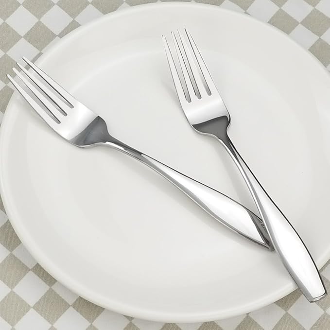 Ggbin 12-Piece Stainless Steel Dinner Forks, 7.87-Inch