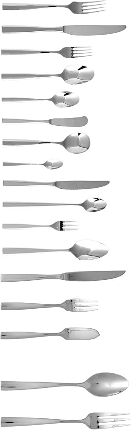 Fortessa Lucca 18/10 Stainless Steel Flatware Iced Tea Spoon, Set of 12