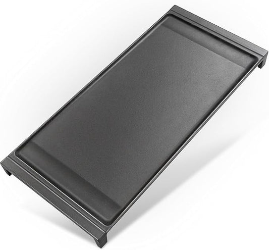 Stove Top Griddle for GE Gas Stove Replacement WB31X24738 Grill Stovetop Cast Iron Pan Flat Plate General Electric Rang Parts Burner Center Griddles Cooktop WB31X24998