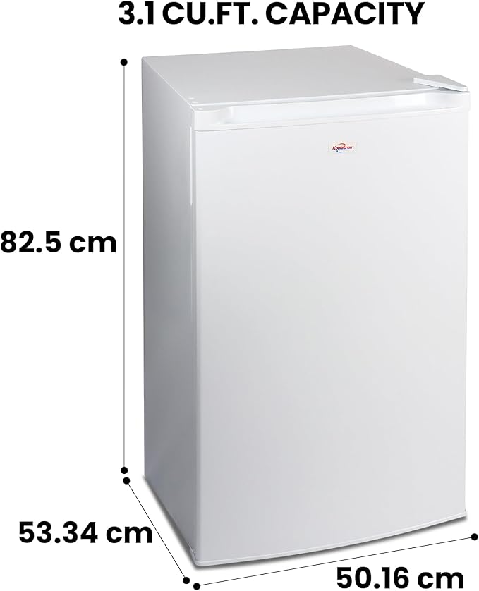 Koolatron 3.1 Cubic Feet Capacity White Upright freezer – 3 Wire Baskets, Garage Ready, Meat Storage, Manual Defrost, Space Saving, Congelador For Home, Apartment, Basement, Dorm, Room