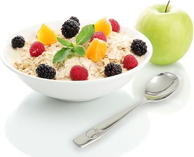 9 Piece Stainless Steel Kids Silverware Set - Child and Toddler Safe Flatware - Kids Utensil Set - Metal Kids Cutlery Set Includes 3 Small Kids Spoons, 3 Forks & 3 Knives