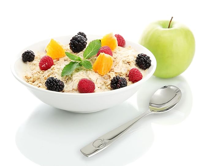 CHILLOUT LIFE Stainless Steel Kids Silverware Set 6 Pieces - Child and Toddler Safe Flatware - Kids Utensil Set - Metal Kids Cutlery Set (Includes 3 Small Kids Spoons & Kids 3 Forks)