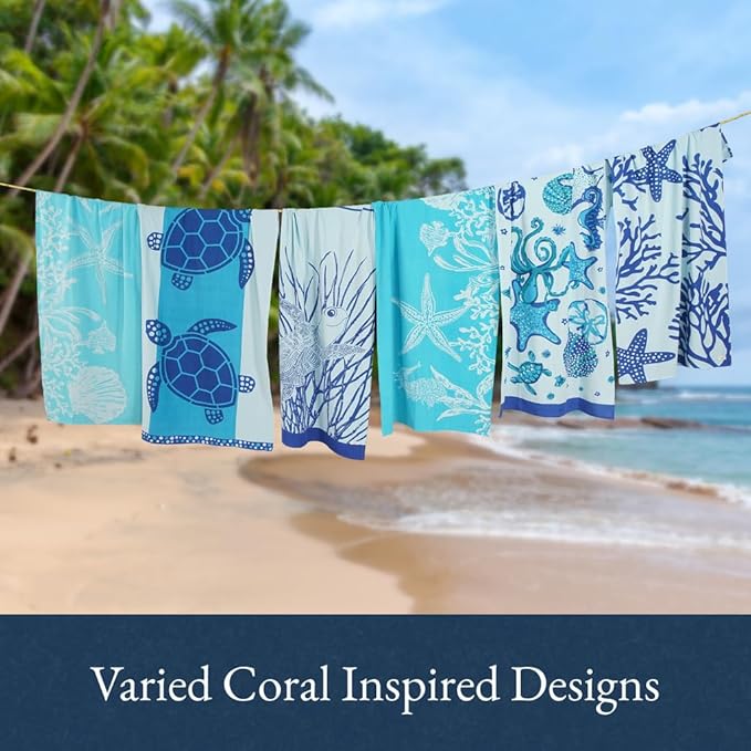 LANE LINEN Beach Towels for Women, 2 Pack Oversized, Pre-Washed, No-Shrink, Sand-Free, Quick Dry, Lightweight Travel Beach Towels for Pool & Shore, Soft and Absorbent – 39"x71", Sky Blue