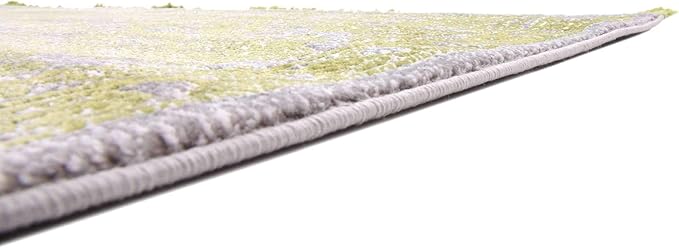 Unique Loom Traditional Classic Intricate Design Distressed Vintage Detail, Area Rug, 7' 0" x 10' 0", Light Green/Gray