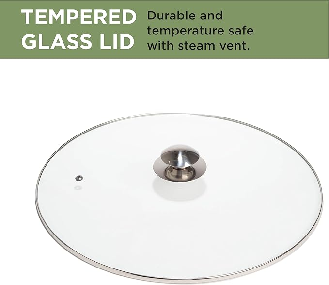 Ecolution Stainless Steel Stock Pot, Encapsulated Induction Ready Cooking Pot with Glass Lid, Oven Safe, Dishwasher Safe Soup Pot, 20-Quart