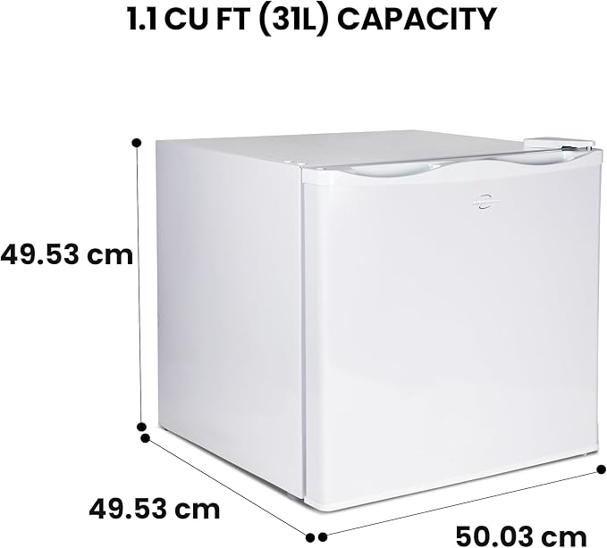 Koolatron 1.2 Cubic Feet Capacity White Upright freezer - 1 wired shelf, Garage Ready, Meat Storage, Manual Defrost, Space Saving, Congelador For Home, Apartment, Basement, Dorm, Room