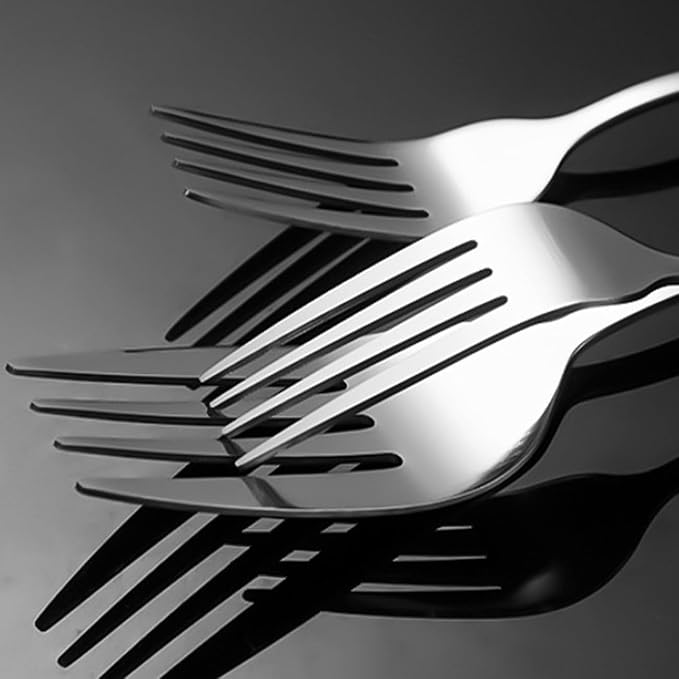 Salad Forks Mirror Polished Stainless Steel Dessert Forks Set, Silverware Dishwasher Safe Use for Home Kitchen Party Restaurant- Set of 12, 6.9 Inches