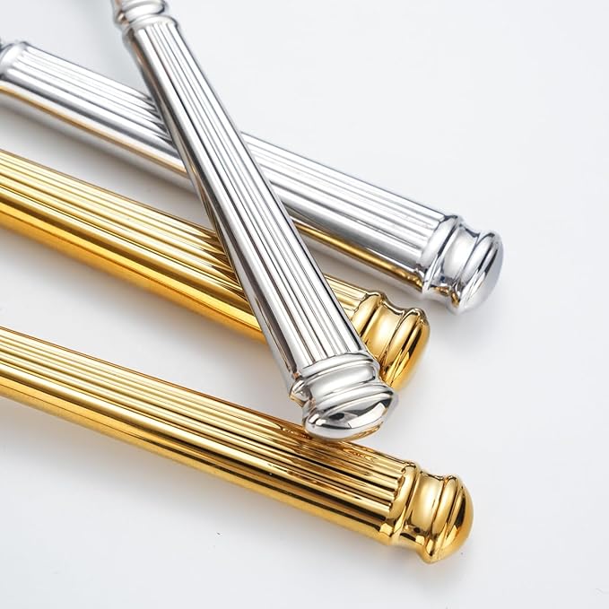 Silverware Set for 12 Flatware Set 48 Pieces Elegance Luxury Tableware Set Roman Column Handle Knives and Forks spoons 18/10 Stainless Steel Cutlery Utensil Sets for Home Restaurant Dishwasher Safe