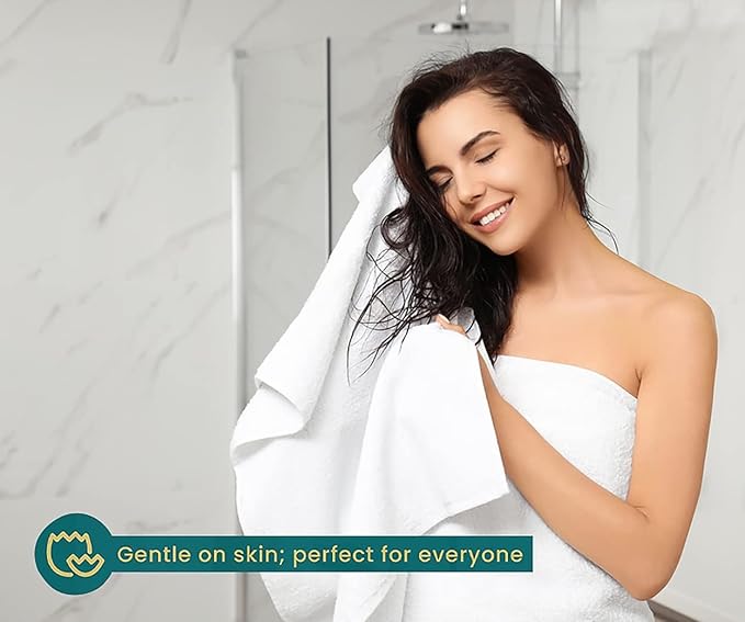 24 Pack White 20x40 Inch 100% Cotton Bath Towels - Lightweight, Quick Drying, Commercial Grade - Ideal for Gym, Salon, Spa & Hair