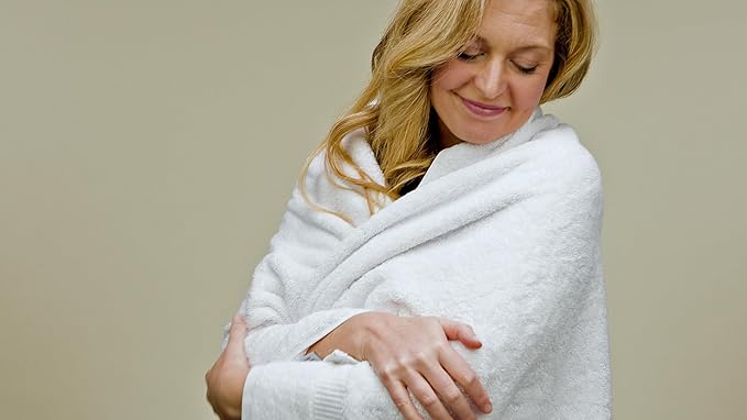 SALBAKOS 100% Turkish Cotton Bath Towel Set of 4 27x54 inch | Heirloom Quality | Hotel & Spa Collection | Ultra Soft, Super Absorbent, Long Lasting Bath Towels | Made in Turkey (White, 4 Bath Towels)