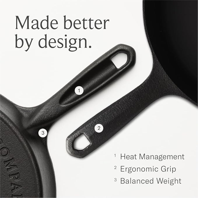 Field Company 11.63-Inch Cast Iron Skillet – Large, Lightweight & Smooth, Made in USA, Pre-seasoned with Organic Oil – Ideal for 4+ Servings (No.10)