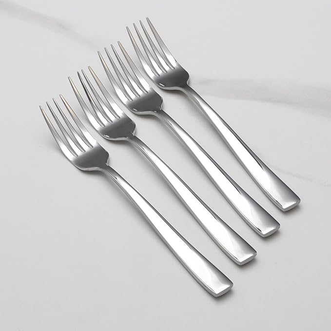 8-Piece Salad Forks Set, Food Grade Stainless Steel Silverware Dinner Fork, Flatware Forks Use for Home, Kitchen, Restaurant, Dishwasher safe - 7 Inches