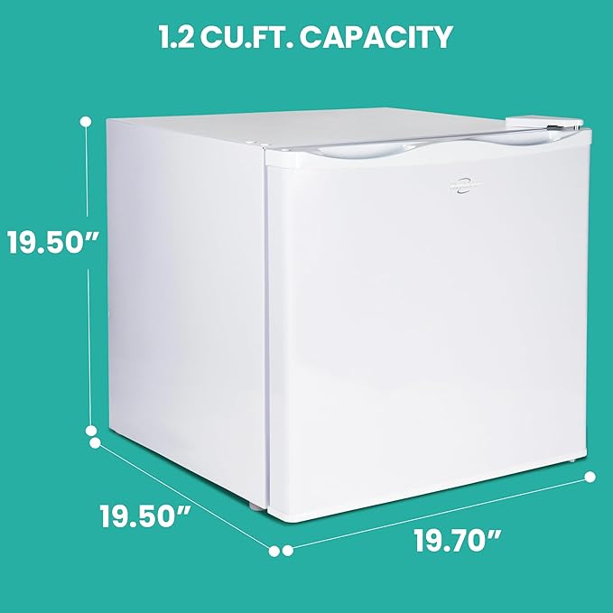 Koolatron Upright Deep freezer - 1 wired shelf, Garage Ready, Meat Storage, Manual Defrost, Space Saving, Congelador For Home, Apartment, Basement, Dorm, Room, 1.2 Cubic Feet Capacity White