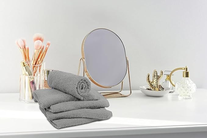 Softolle Salon Towels – Pack of 24 (16"x27") 100% Cotton Ring Spun – Ultra Soft, Highly Absorbent Hand Towels – Bulk for Spa, Gym & Salon (Silver Grey)