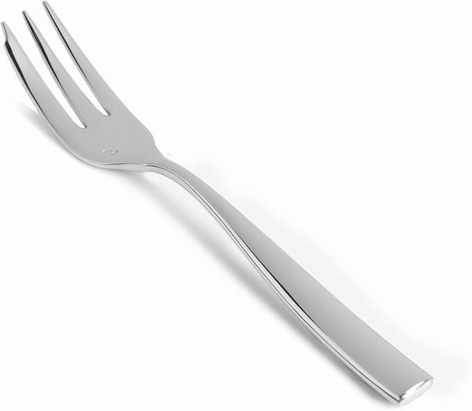 Fortessa Lucca 18/10 Stainless Steel Flatware Appetizer/Cake Fork, Set of 12