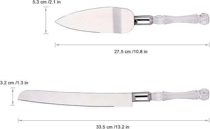 AW BRIDAL Personalized Cake Cutting Set for Wedding, Stainless Steel Cake Knife and Server Set Pie Server Wedding Engagement Gifts for Couples//DK2101CPP25//