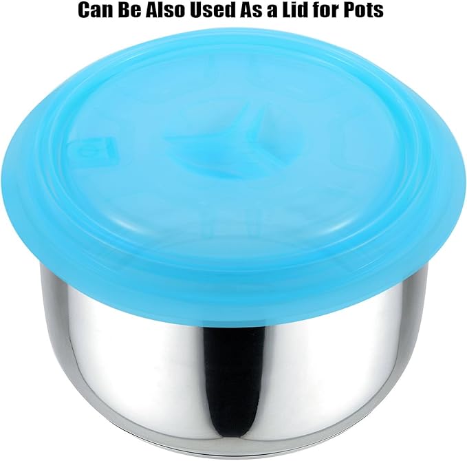 Kichwit Silicone Microwave Plate Cover Collapsible, Dishwasher Safe and BPA Free, Blue, 10.2"