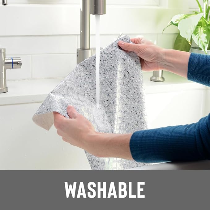 Con-Tact Brand Grip Prints Non-Adhesive Non-Slip Counter Top, Drawer/Shelf Liner, 12" x 20', Granite Black and White