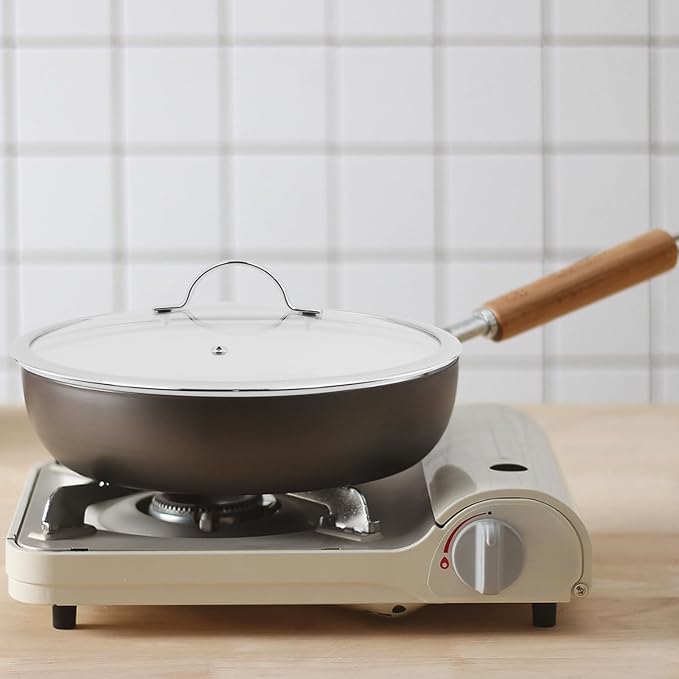 Woogim 12.5" Tempered Glass Lid with Steam Vent,Stainless Steel Handle,Dishwasher Safe&Oven Up to 480℉,Kitchen Round Pan Lid Universal Fit for Cast Iron Skillets,Frying Saute Pan,Cooking Pot