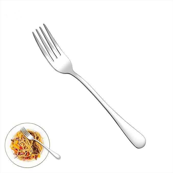 Dinner Forks Set 16 Pcs Top Food Grade Stainless Steel Silverware Table Forks Flatware Forks, 8 Inches,Mirror Finish & Dishwasher Safe,Use for Home,Kitchen or Restaurant