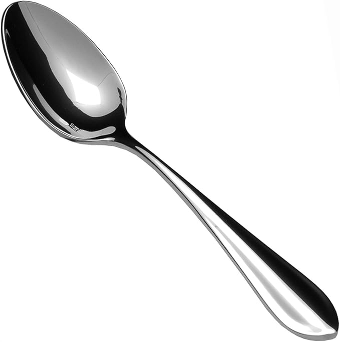 Fortessa Forge 18/10 Stainless Steel Flatware Dessert/Oval Soup Spoon, Set of 12