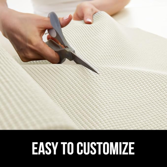 GORILLA GRIP powerGRIP Drawer Shelf and Cabinet Liner, Thick Strong Hold, Non-Adhesive Liners Protect Kitchen Cabinets and Cupboard, Bathroom Drawers, Easy Install, Breathable Mat, 24" x30' Snow White