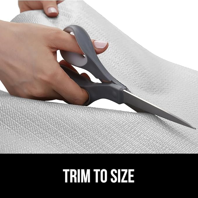 GORILLA GRIP Slip Resistant Drawer and Shelf Liner 2 Pack, Non Adhesive Water Resistant, Easy Clean and Trim, Smooth Surface Liners for Kitchen Cabinet Shelves Drawers Pantry 17.5IN x 20FT, Light Gray